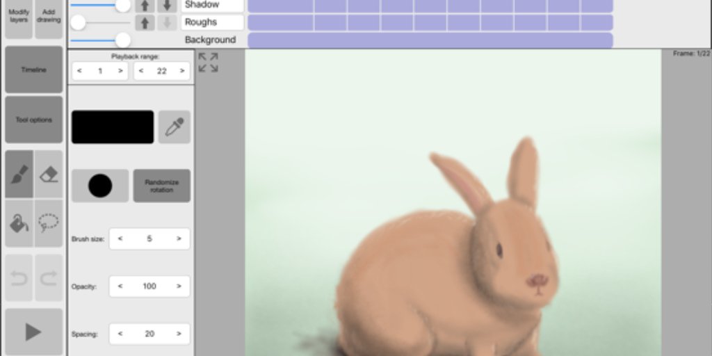 Applicazione per creare animazioni su iOS e iPadOS RoughAnimator