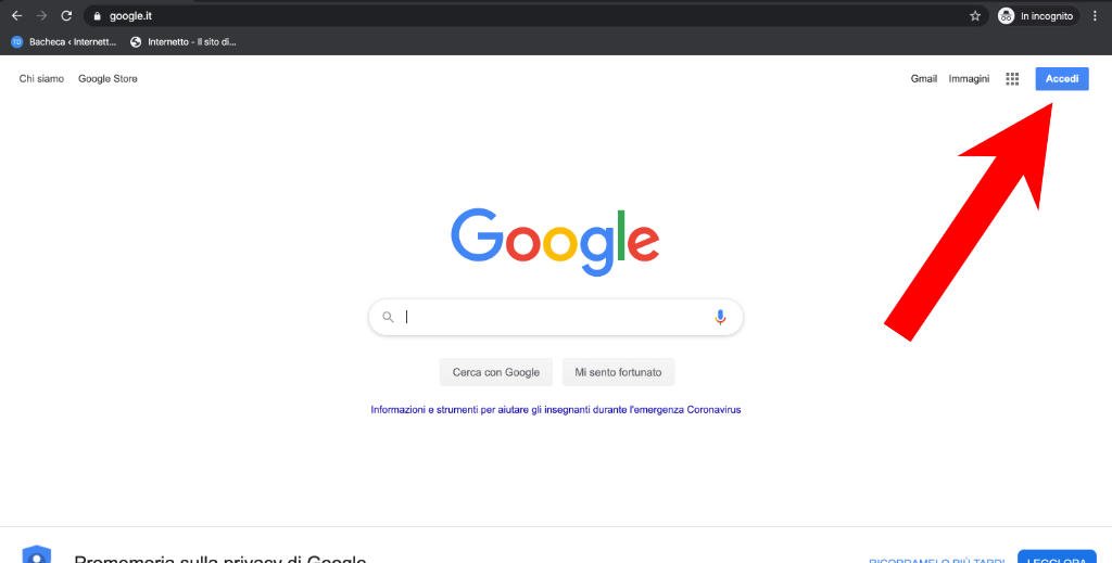 Come accedere ad un account Google 1