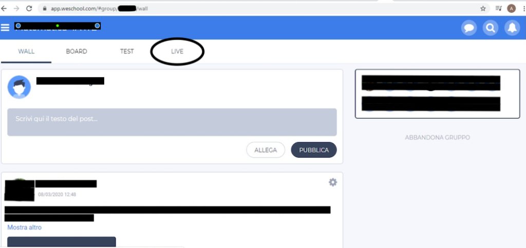 Come accedere alla classi virtuale di WeSchool 5