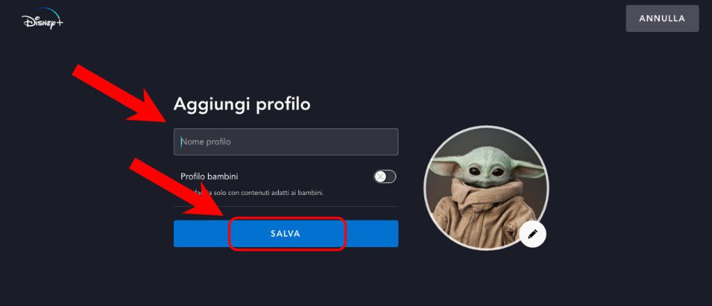 Come aggiungere un profilo su Disney Plus 4