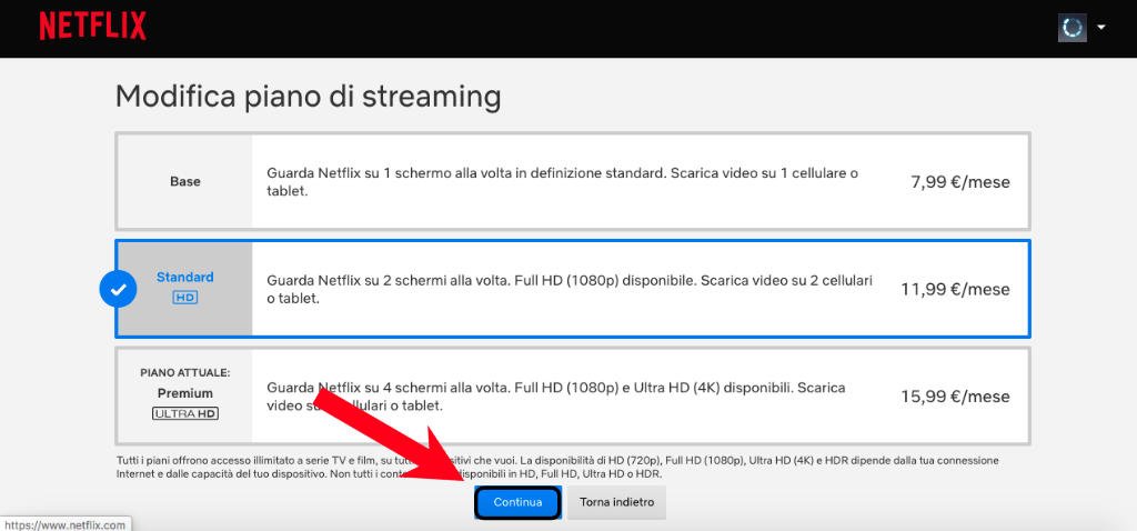 Come cambiare il piano di abbonamento di Netflix 4