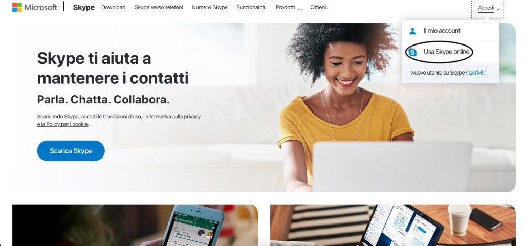 Come connettersi a Skype senza installarlo 2