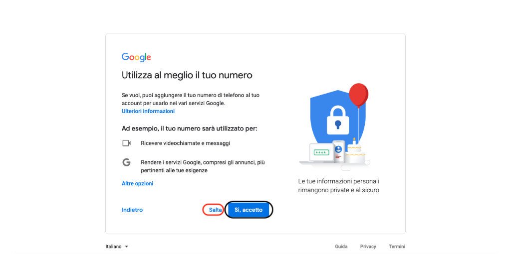 Come creare un account Google 8 1