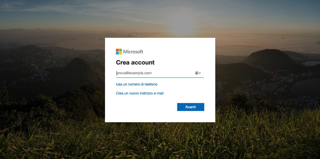 Come creare un account Microsoft 2