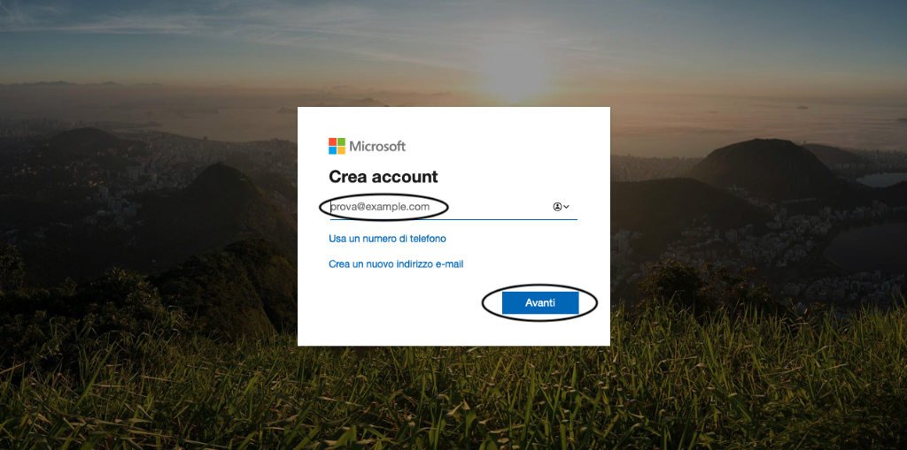 Come creare un account Microsoft 3