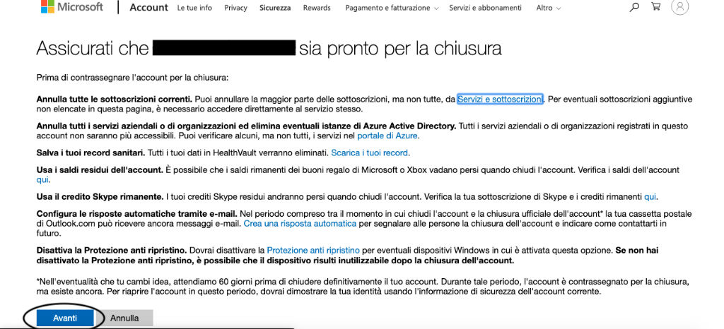 Come eliminare un account Skype 6
