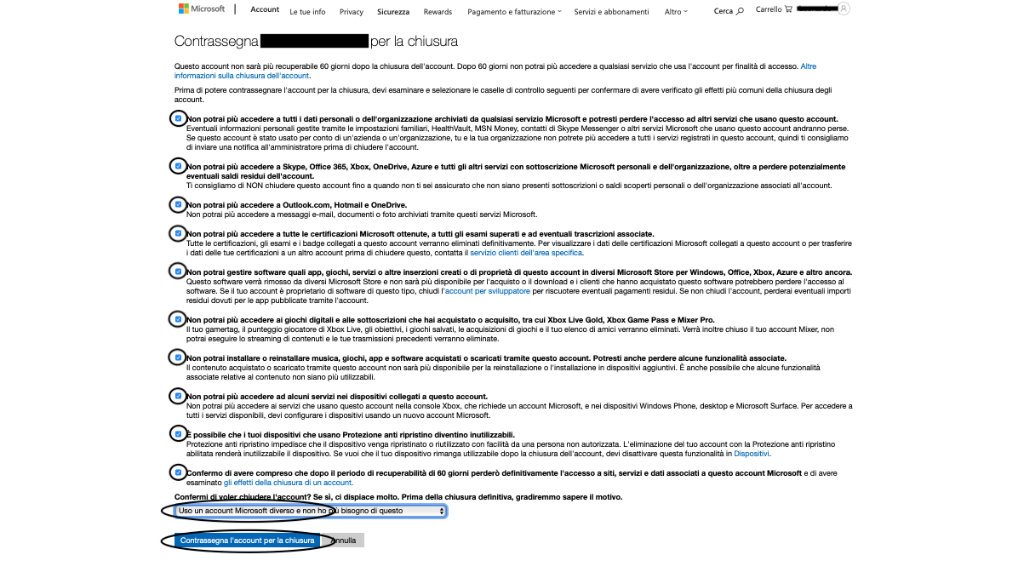 Come eliminare un account Skype 7