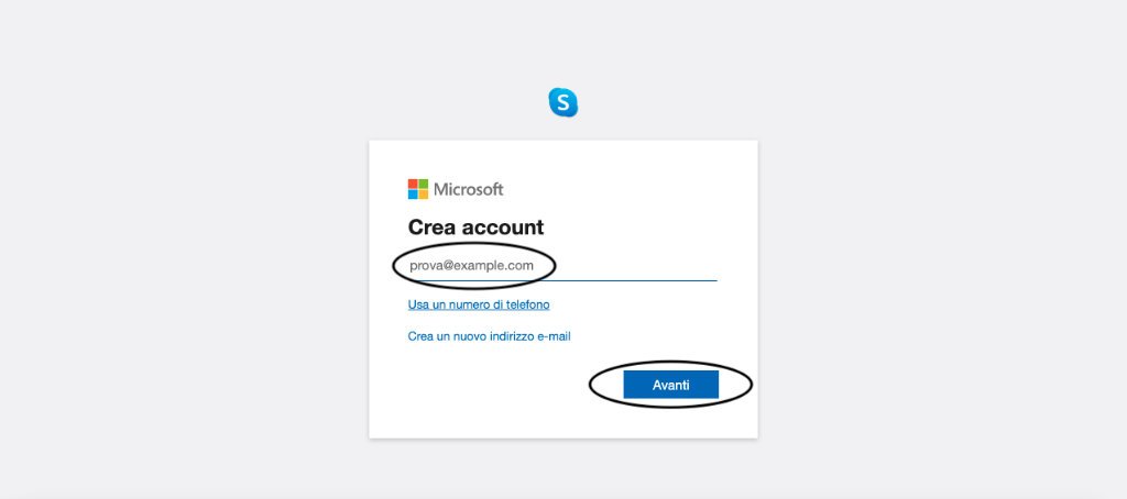 Come registrarsi su Skype 4
