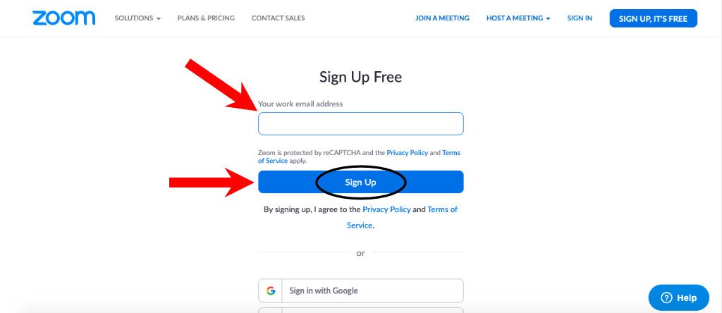 Come registrarsi su Zoom 2