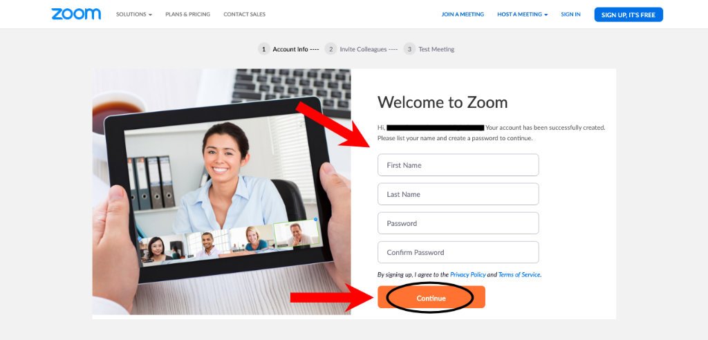 Come registrarsi su Zoom 6
