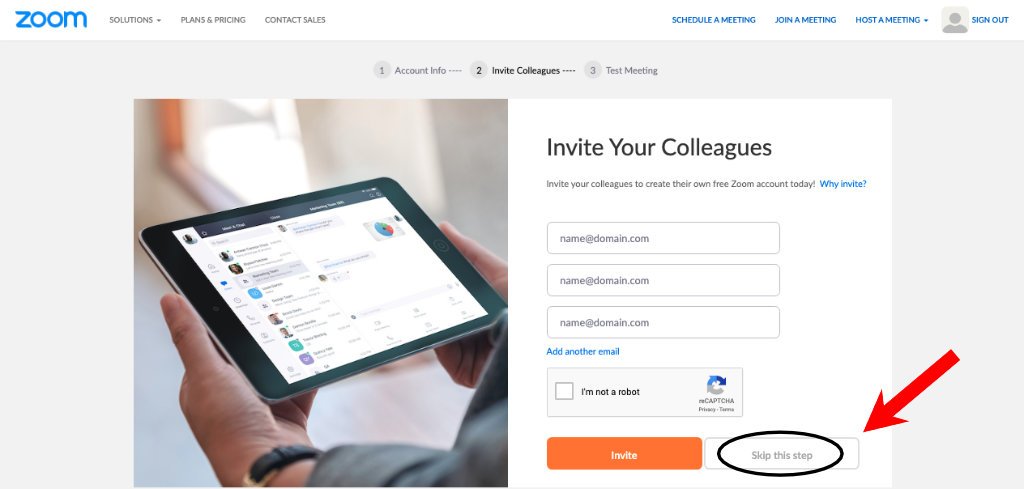 Come registrarsi su Zoom 7