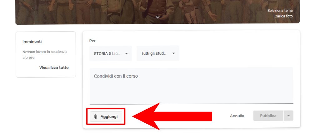 Come caricare file su Classroom 1