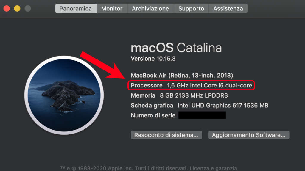Come conoscere il modello del processore del Mac 1