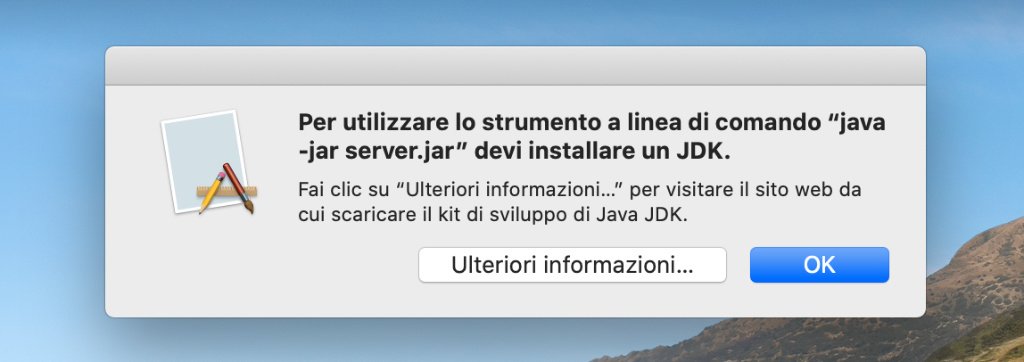 Creare gratis un server privato multigiocatore di Minecraft Java Edition su macOS 2