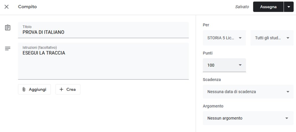 Google Classroom schermata principale 6