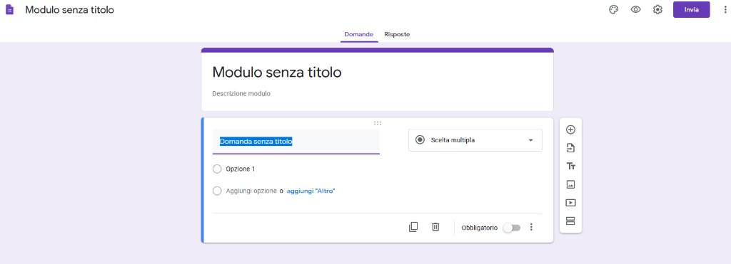 Come creare una verifica su Google Moduli Modulo senza titolo 1