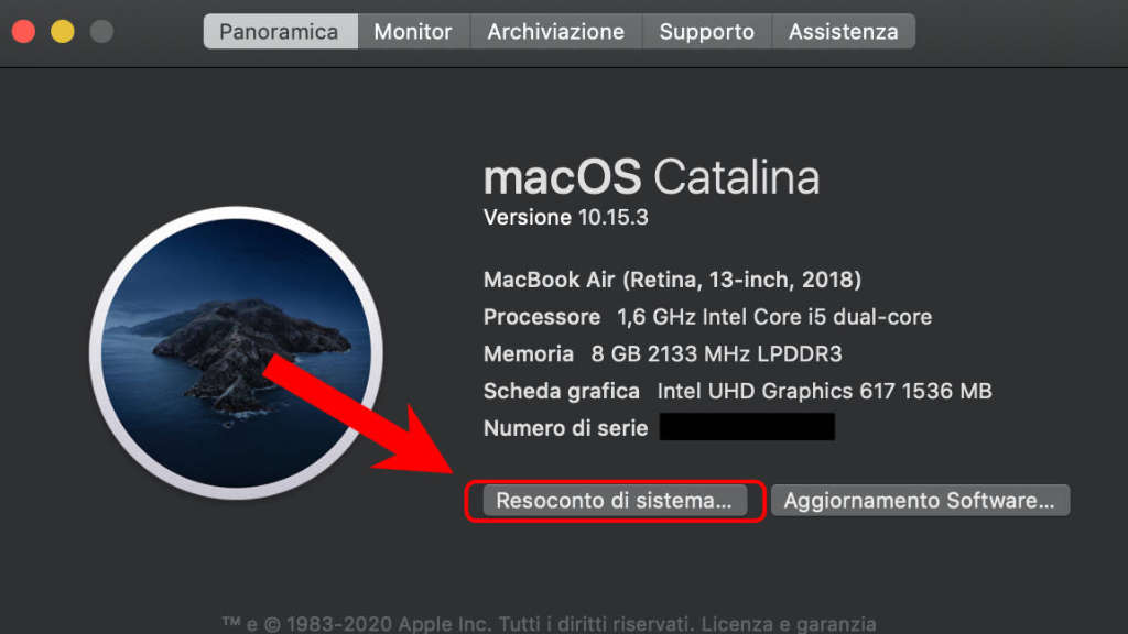 Conoscere il numero dei cicli della batteria del Macbook 1 1