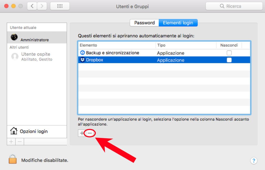 Disattivare lavvio automatico delle applicazioni su macOS 3