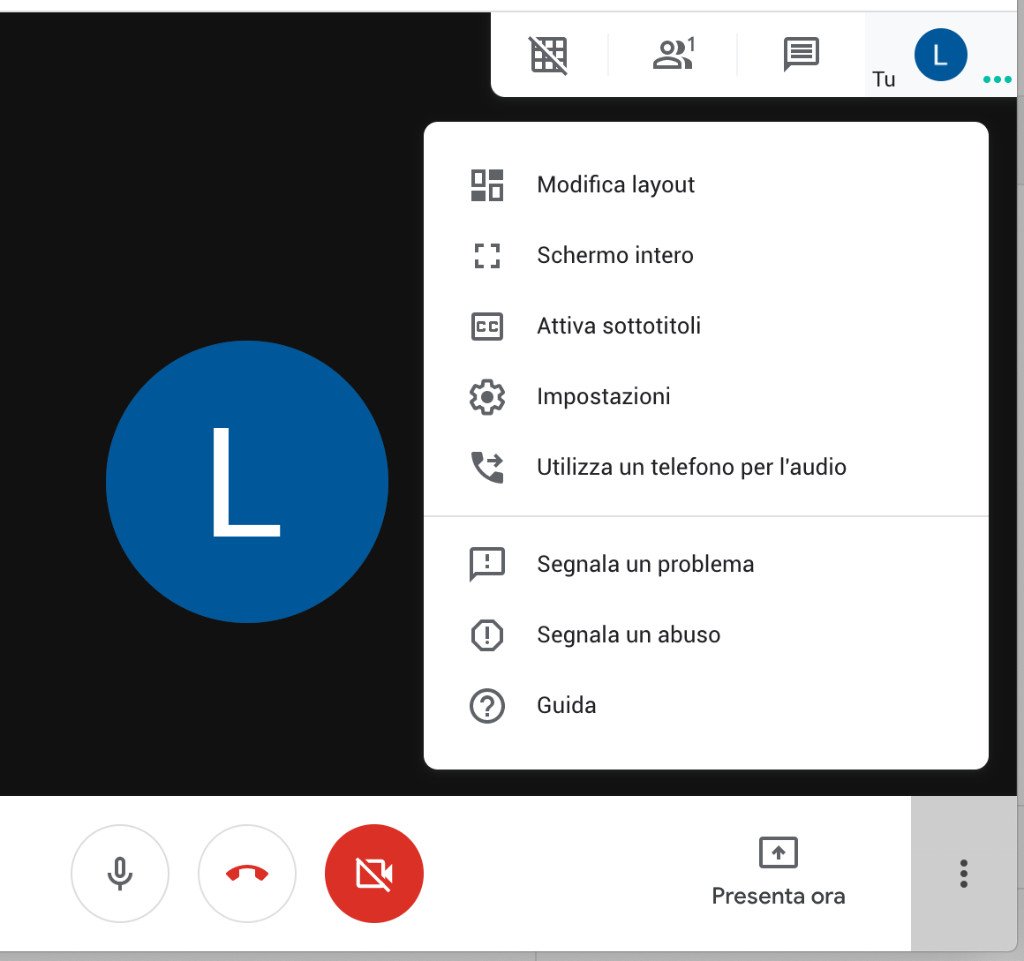 Google Meet Impostazioni 1