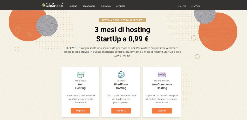 I migliori servizi di hosting ecologici Siteground