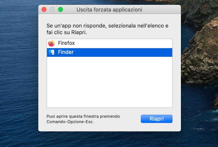 Uscita forzata applicazioni macOS - Come forzare la chiusura di una app su macOS