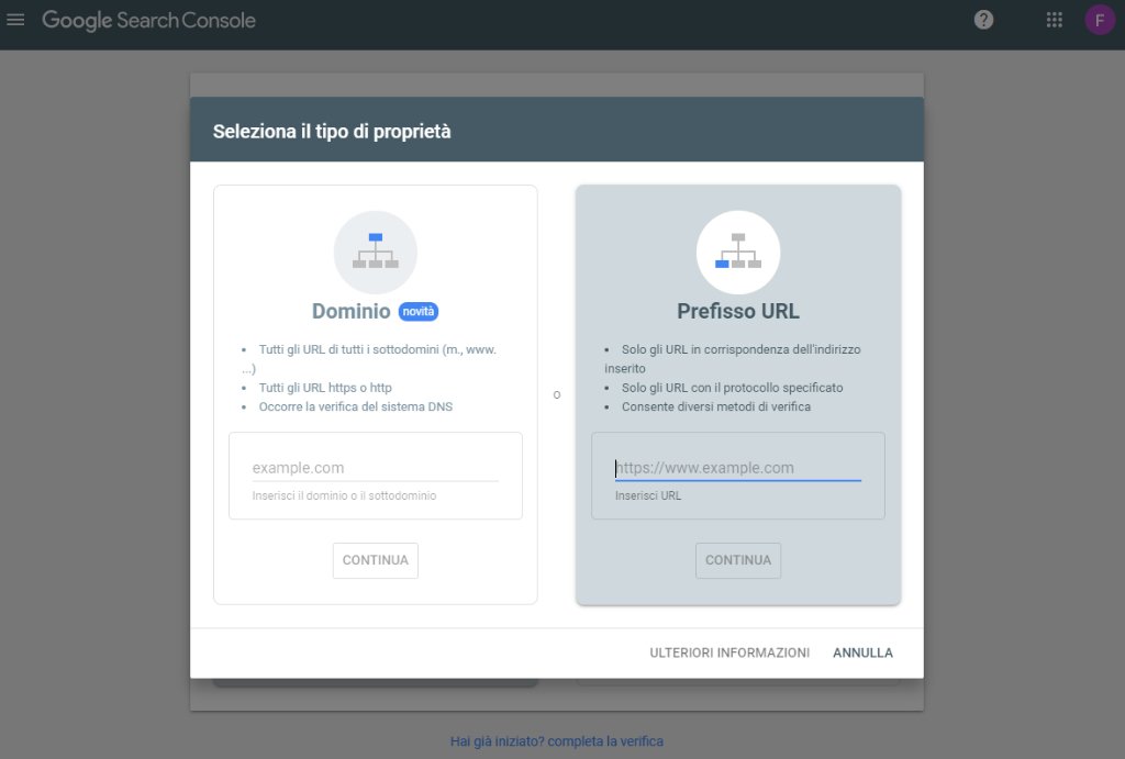 Verificare un sito su Google Search Console 3