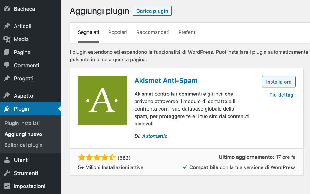 Come installare un plugin su WordPress 1