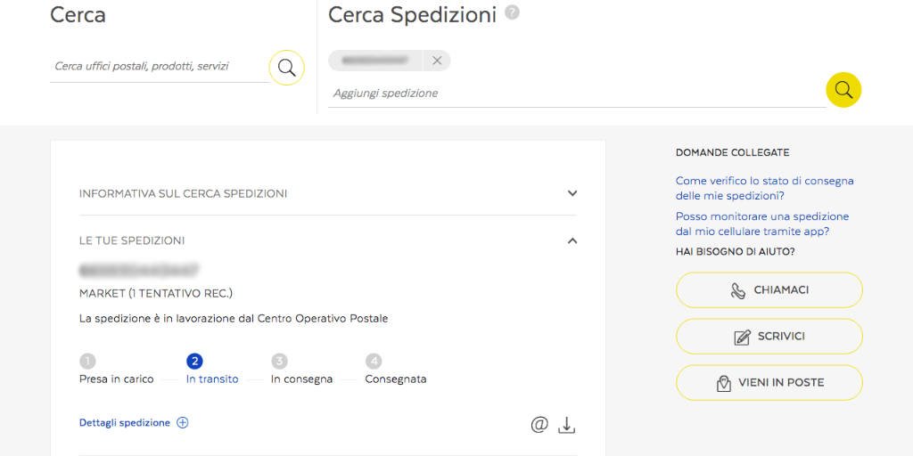 Come tracciare una spedizione con Poste Italiane 3