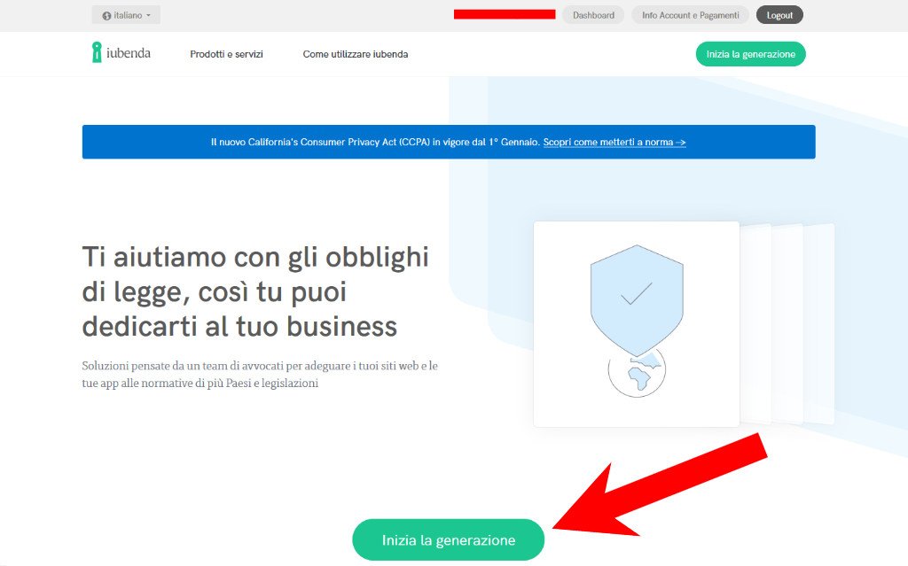 Come generare Privacy Policy e Cookie Policy con iubenda 0