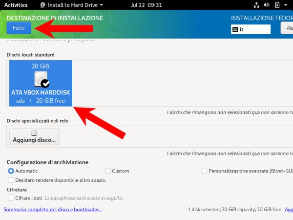 Come installare Fedora su VirtualBox 14