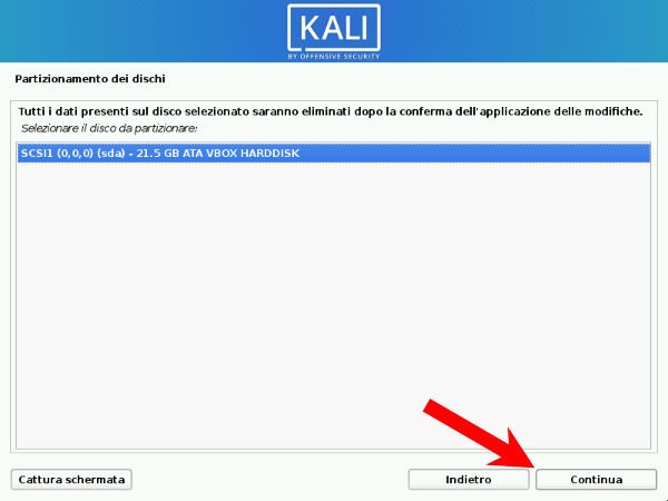 Come installare Kali Linux su VirtualBox 20