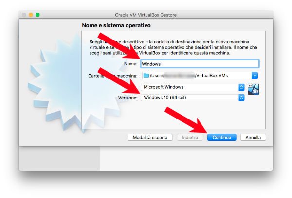 Come installare Windows 10 su VirtualBox 3.1