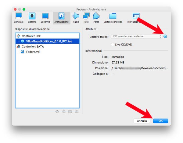 Come mettere Fedora su VirtualBox a schermo intero 2