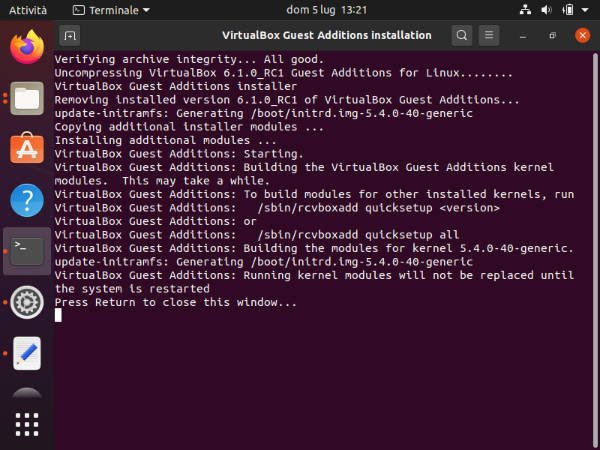 Installare le Guest Additions di VirtualBox su Ubuntu 4