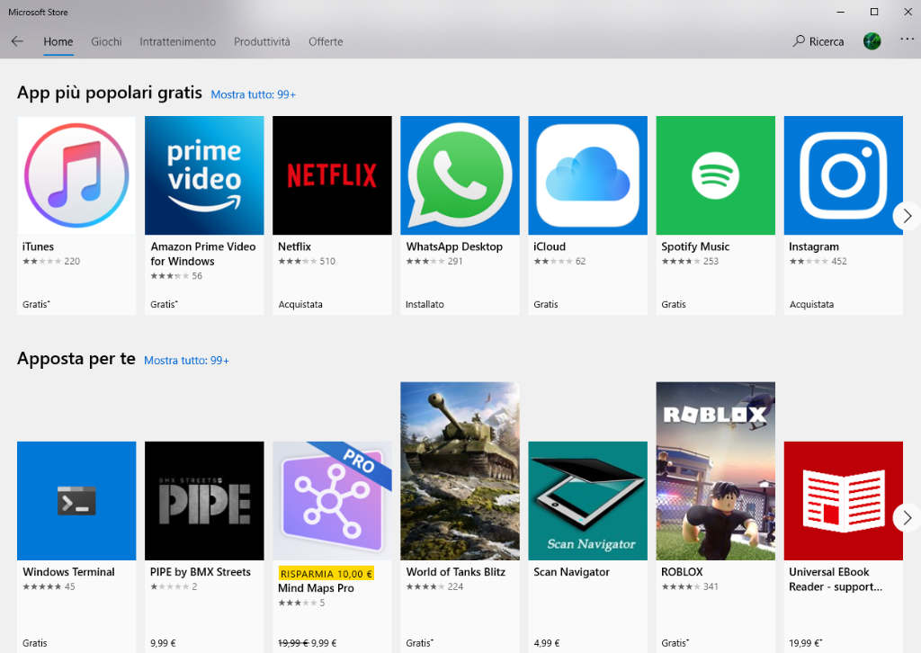 Come installare applicazioni su Windows Il Microsoft Store