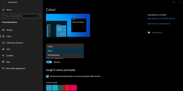Come attivare il tema scuro su Windows 10 copertina