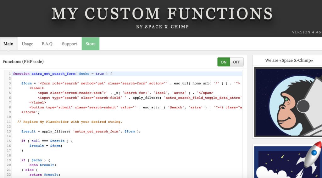Come modificare il file Functions.php su WordPress My custom Functions