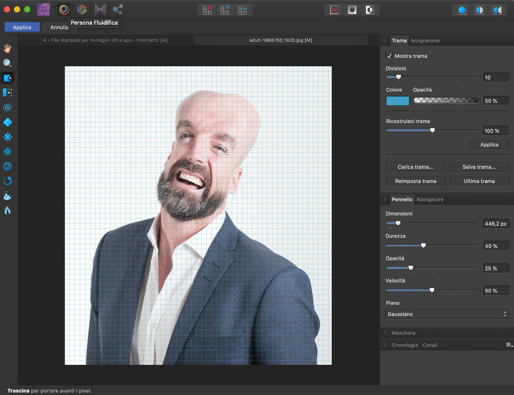 Come usare Fluidifica su Affinity Photo 1