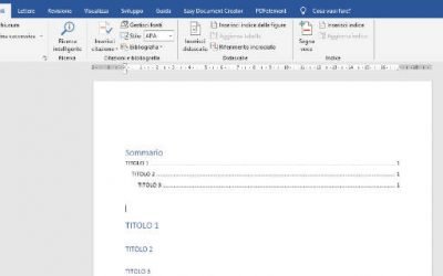 Come inserire un Indice Generale su LibreOffice Copertina