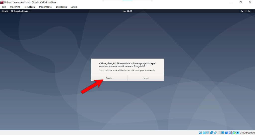 Installare le Guest Additions di VirtualBox su Debian 3