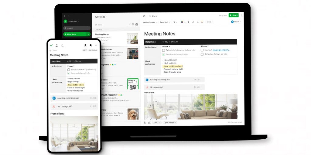 Le migliori app multipiattaforma per prendere appunti Evernote