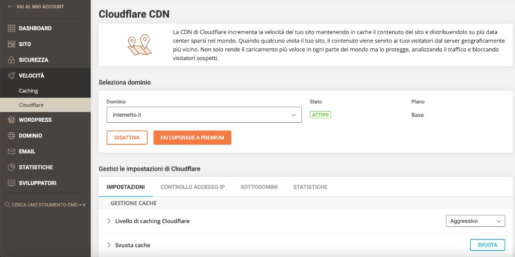 SiteGround Site Tools Velocità Cloudflare