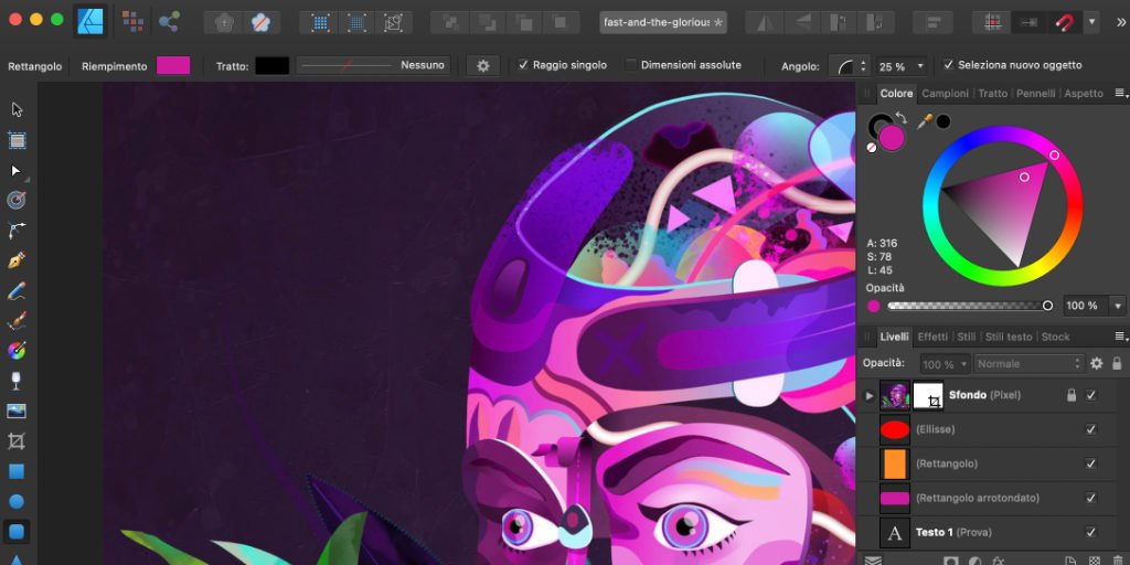 Applicazione per disegnare su pc Affinity Designer