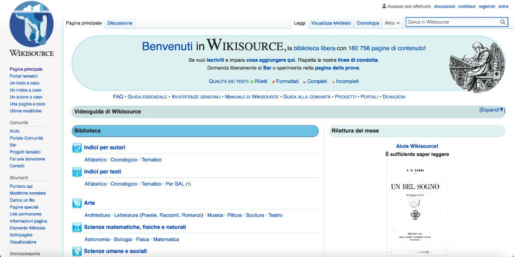 I migliori siti per scaricare libri gratis Wikisource