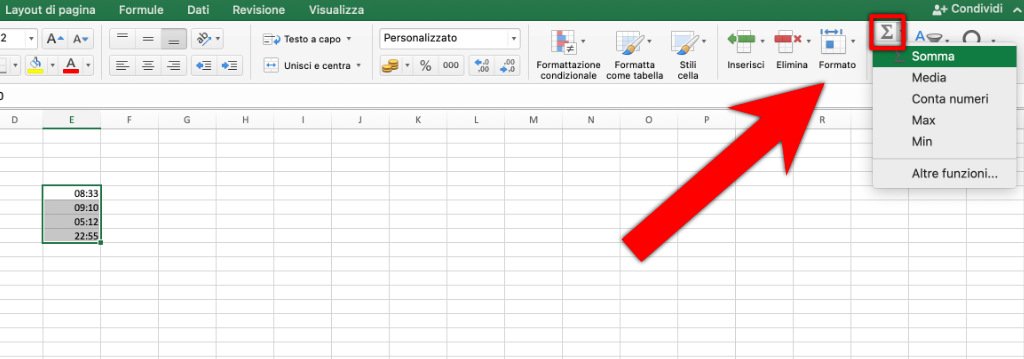 Come sommare le ore su Microsoft Excel Somma e altre funzioni