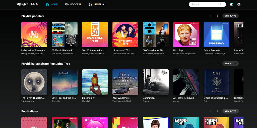 Migliori app per sentire musica sul pc Amazon Music