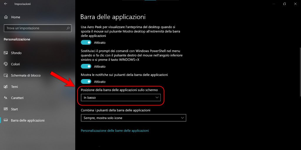Come spostare la barra delle applicazioni su Windows 10 2