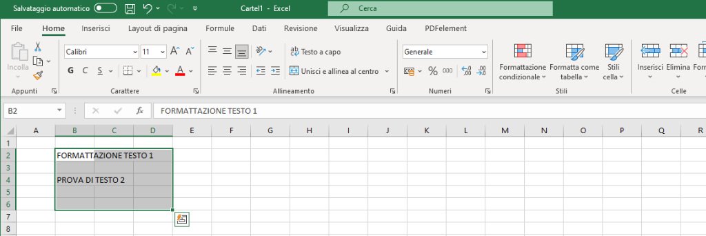 Adattare automaticamente la dimensione di righe e colonne in Excel Seleziona caselle o celle