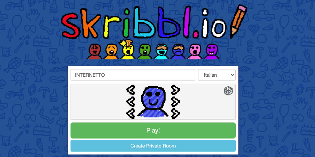 Migliori giochi multigiocatore gratis per browser web Skribbl.io