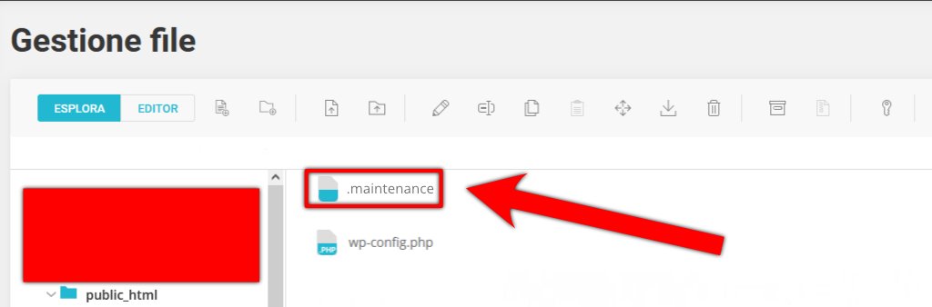 Risolvere lErrore Momentaneamente Non Disponibile per Manutenzione in WordPress maintenance file